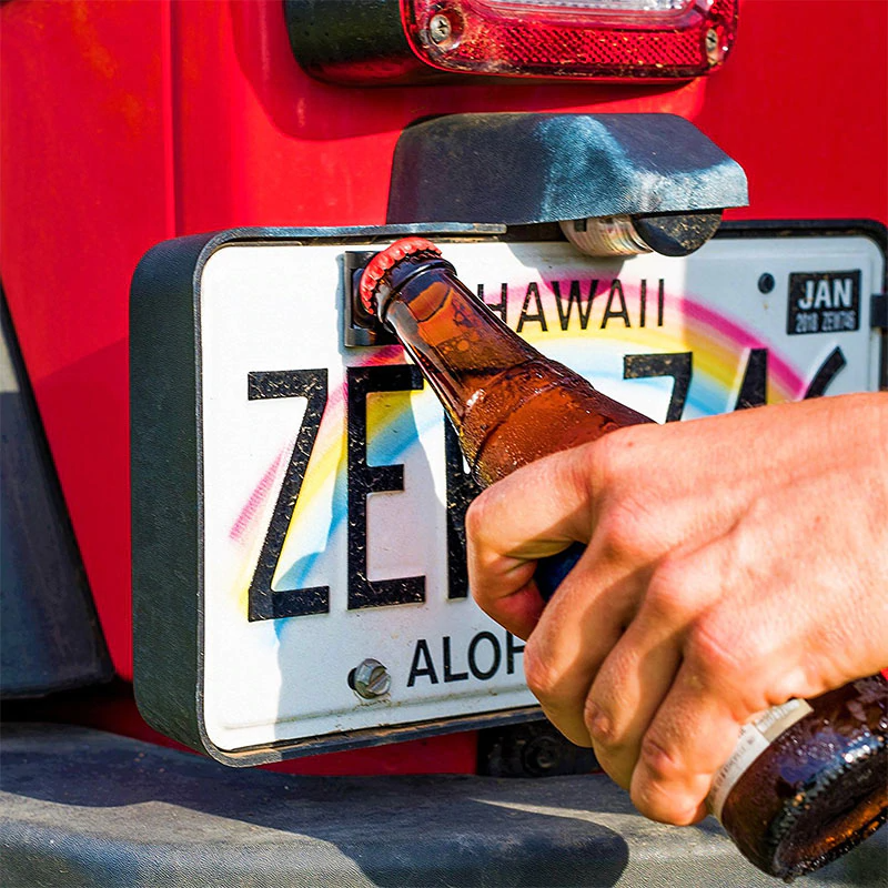 Rear License Plate Mounted Bottle Opener